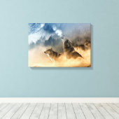 Wolven Canvas Afdruk (Insitu (Houten vloer))