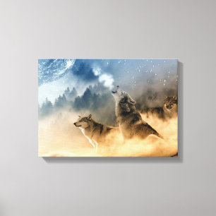 Wolven Canvas Afdruk