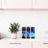 Wolven die naar een blauwe maan trekken thermosbeker