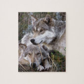 Wolven ~ Digitale oliefilter Legpuzzel (Verticaal)