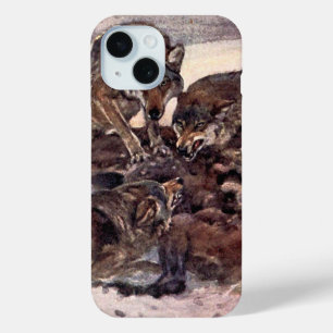 Wolven door Winifred Austen, Vintage Wilde Dieren iPhone 15 Case