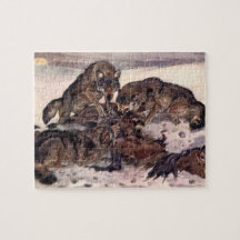 Wolven door Winifred Austen, Vintage Wilde Dieren