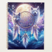 Wolven en de maan met een Dreamcatcher Planner (Voorkant)