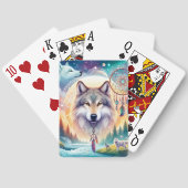 Wolven en Dreamcatcher Foto Montage Pokerkaarten (Achterkant)