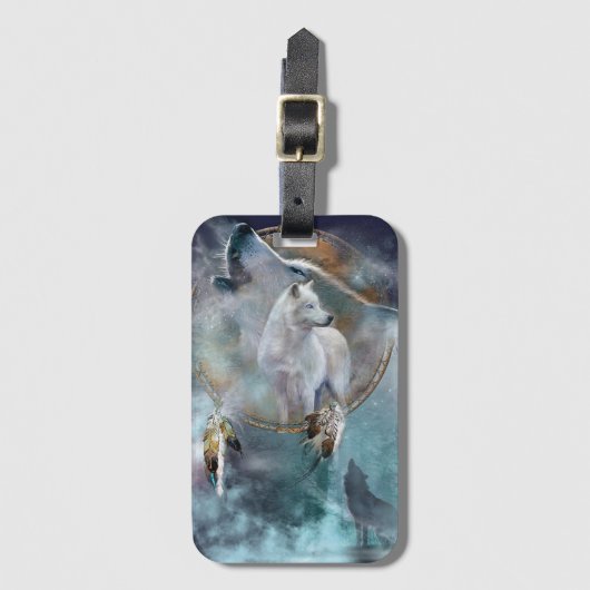 Wolven en Drocatcher Bagagelabel (Voorkant (verticaal))