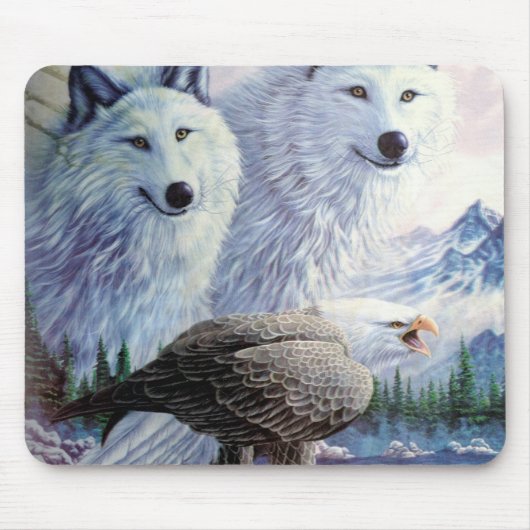 Wolven en Eagle Muismat (Voorkant)