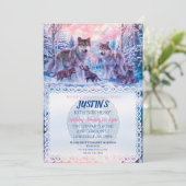 Wolven en familie Keltisch Kaart (Staand voorkant)