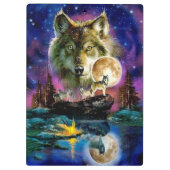 Wolven en Full Moon Klembord (Achterkant)