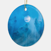 Wolven en Moon Native American Gifts Keramisch Ornament (Links)