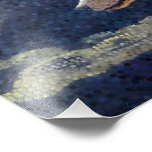 Wolven en mozaïekkunst van de maan - print foto afdruk (Hoek)