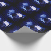 Wolven en Raven met volle maan Cadeaupapier (Hoek)