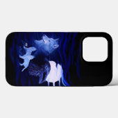 Wolven en Raven met volle maan Case-Mate iPhone Case (Achterkant (horizontaal))