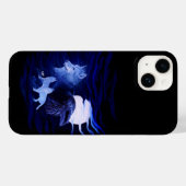 Wolven en Raven met volle maan Case-Mate iPhone Case (Achterkant (horizontaal))