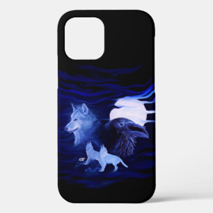Wolven en Raven met volle maan Case-Mate iPhone Case