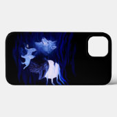 Wolven en Raven met volle maan Case-Mate iPhone Case (Achterkant (horizontaal))