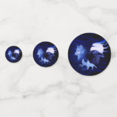 Wolven en Raven met volle maan Confetti (Voorkanten)