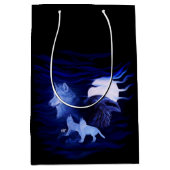Wolven en Raven met volle maan Medium Cadeauzakje (Voorkant)