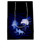 Wolven en Raven met volle maan Medium Cadeauzakje (Achterkant)