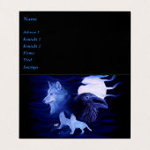 Wolven en Raven met volle maan Visitekaartje (Binnenkant ongevouwen)