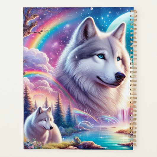 Wolven en regenbogen planner (Achterkant)