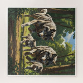 Wolven en Welpen - Dierenpuzzel Legpuzzel (Horizontaal)