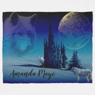 Wolven Fleece Deken