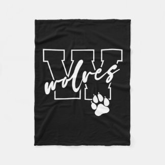Wolven fleece deken