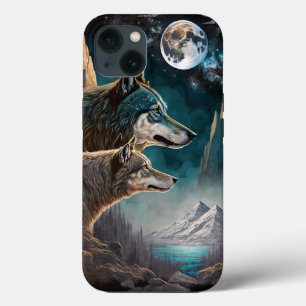 Wolven Full Moon Fantasy Landscape Case-Mate iPhone Case