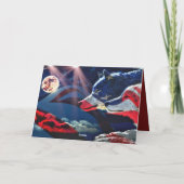 Wolven Full Moon Note Card Notitiekaartje (Achterkant)