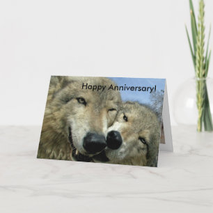 Wolven - Happy Jubileum - Voor partner Kaart