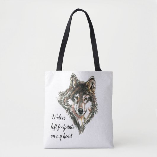 Wolven hebben voetafdrukken achtergelaten op mijn  tote bag (Voorkant)