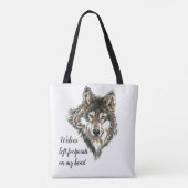 Wolven hebben voetafdrukken achtergelaten op mijn  tote bag (Achterkant)