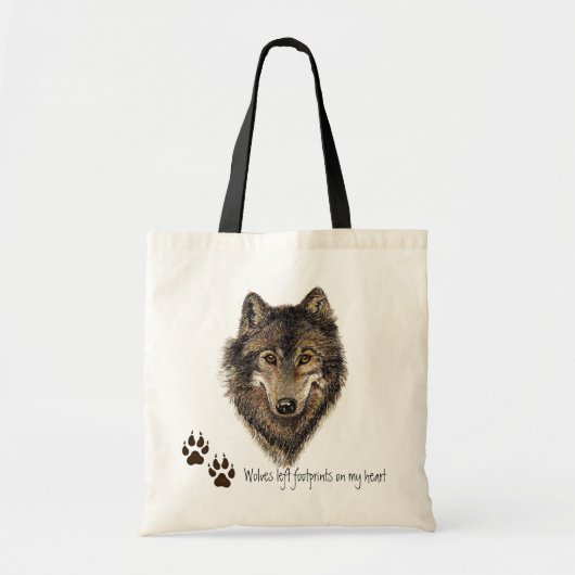 Wolven hebben voetafdrukken achtergelaten op mijn tote bag (Voorkant)