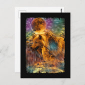 Wolven Howling aan de Moon Natuur Wolf Briefkaart (Voorkant / Achterkant)