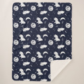 Wolven Howling bij de maan Sherpa Deken (Voorkant)