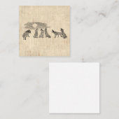 Wolven Howling van de Wolfkunst van Moon Informatiekaartje (Voorkant / Achterkant)