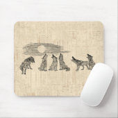 Wolven Howling van de  Wolfkunst van Moon Muismat (Met muis)