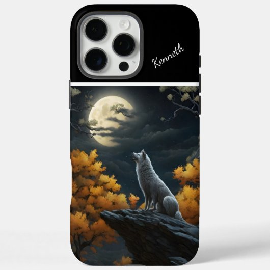 Wolven huilen bij volle maan Case-Mate iPhone case (Achterkant)