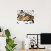 Wolven in de Bawarian Wood Poster (Thuiskantoor)