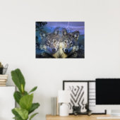 Wolven in de nacht poster (Thuiskantoor)