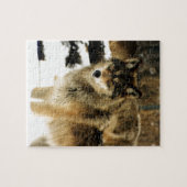 Wolven in de sneeuw legpuzzel (Horizontaal)
