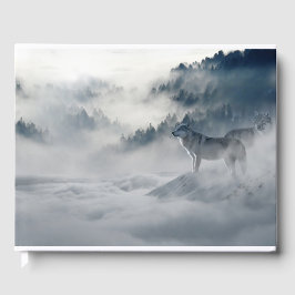 Wolven in een winterlandschap gastenboek