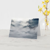 Wolven in een winterlandschap kaart (Gele Bloem)