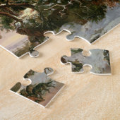 Wolven in een winterlandschap (olie op het paneel) legpuzzel (Zijkant)