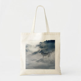 Wolven in een winterlandschap tote bag