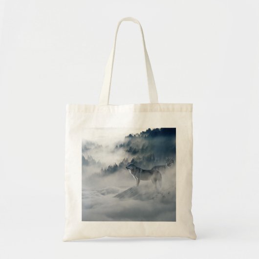 Wolven in een winterlandschap tote bag (Voorkant)