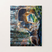 Wolven in het bos, Jigzaag Puzzle Legpuzzel (Verticaal)