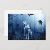 Wolven in het bos op Dawn Bedankkaart (Voorkant / Achterkant)