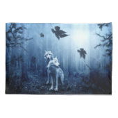 Wolven in het bos op Dawn Kussensloop (Achterkant)