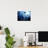 Wolven in het bos op Dawn Poster (Thuiskantoor)